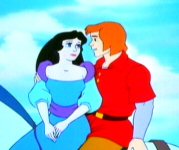 Snow White and her prince.